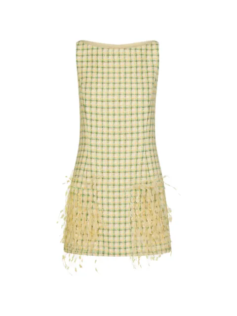 Oscar de la Renta robe courte en tweed à carreaux