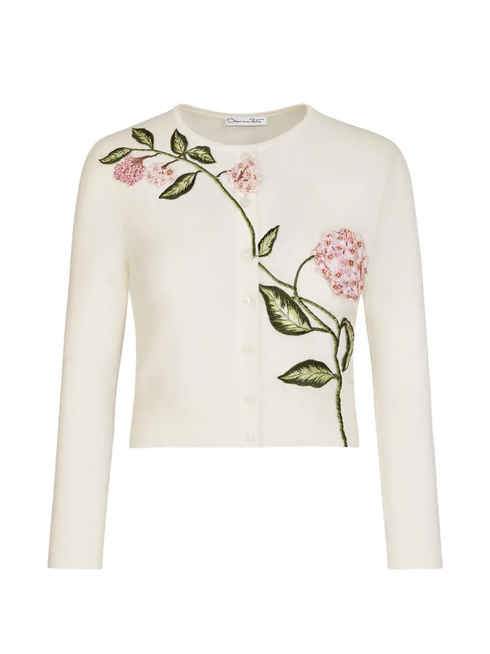 Oscar de la Renta Cardigan crop con decorazione - Toni neutri
