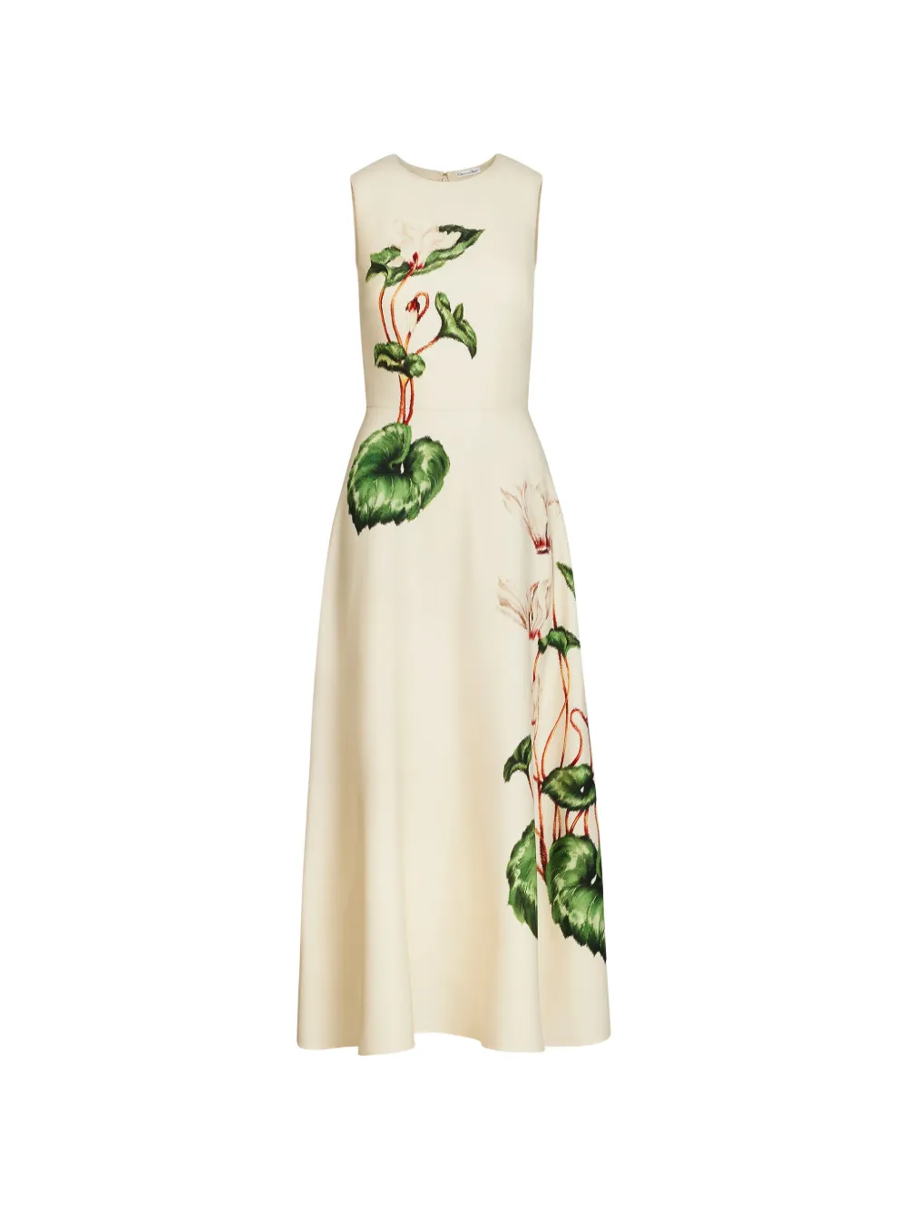 Oscar de la Renta chiné floral maxi dress - Toni neutri