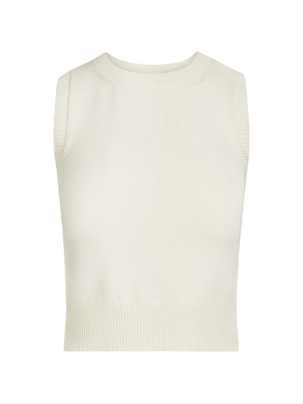 Oscar de la Renta Gilet con orli a coste - Toni neutri