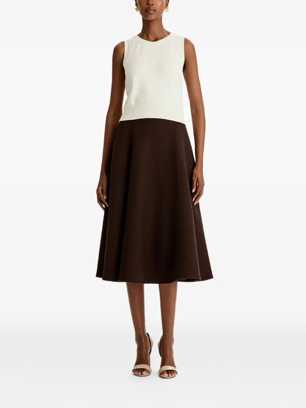 Ribbed-Trims Vest