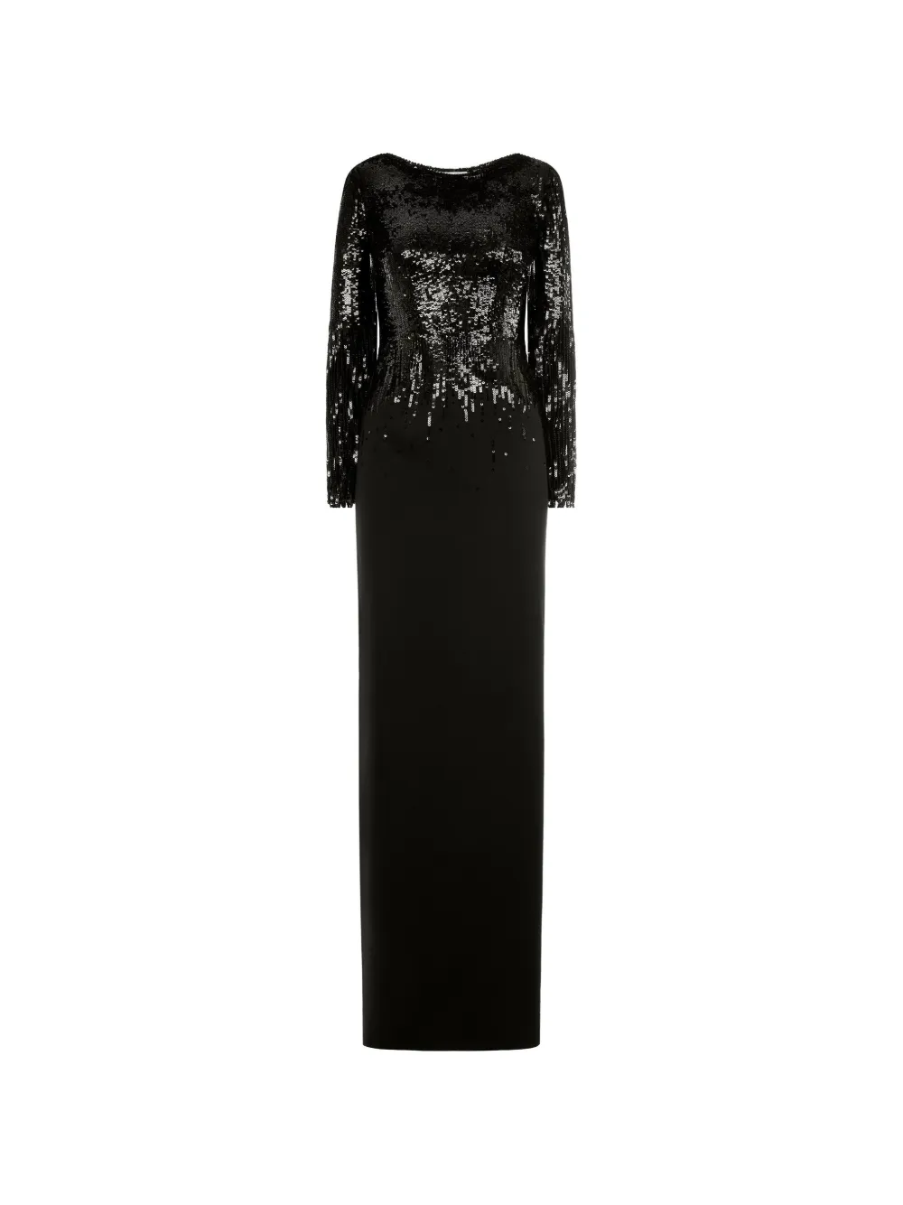 Oscar de la Renta Abito da sera con paillettes - Nero