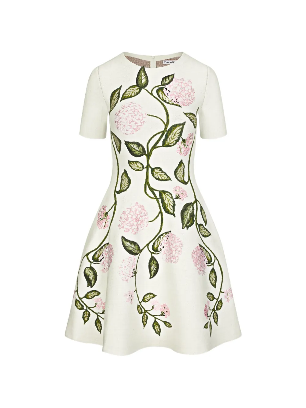 Oscar de la Renta Abito lungo Porcelain a fiori jacquard - Toni neutri