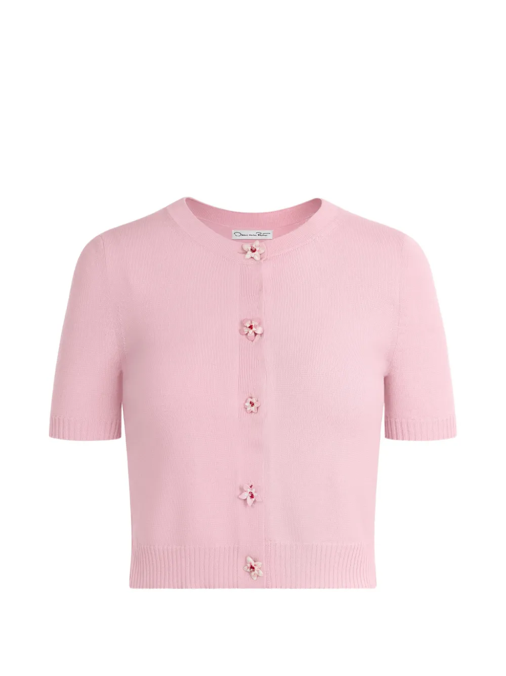 Oscar de la Renta Cardigan a fiori - Rosa