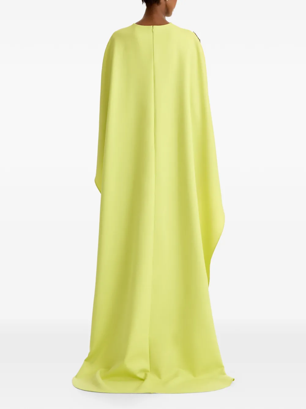 Porcelain Flower-Embroidered Maxi Dress
