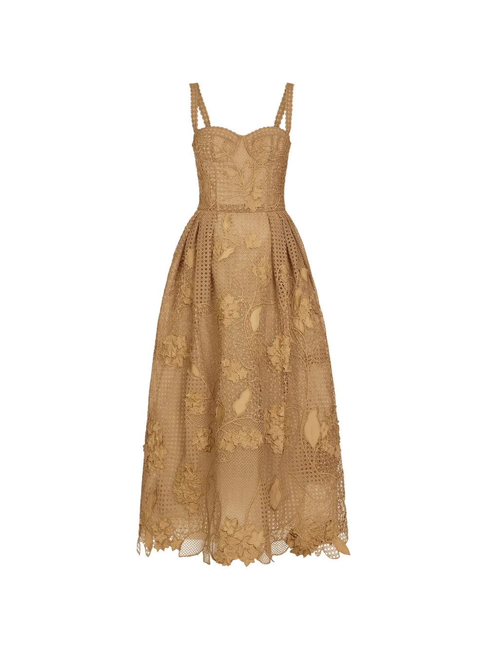 Oscar de la Renta Abito midi smanicato - Verde