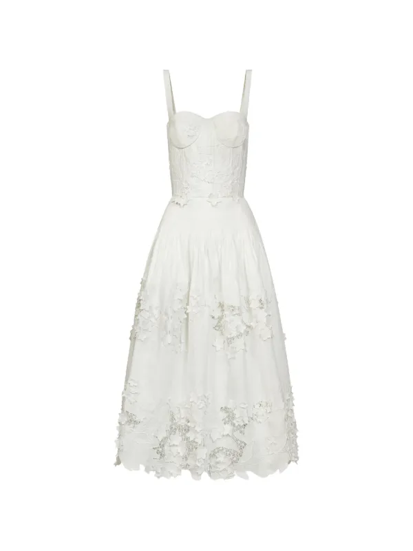 oscar midi dress white Oscar Midi Dress White