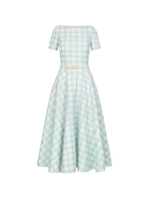 Oscar de la Renta vestido con motivo de cuadros gingham