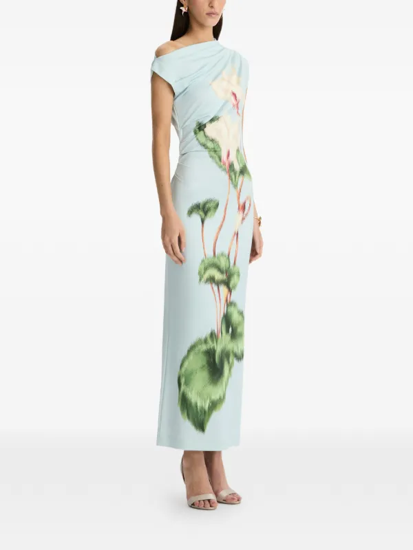 chinese dress ladies Oscar de la Renta Vintage 1960s Almond Silk Chiffon and Silver Lame Lu –  Amarcord Vintage Fashion