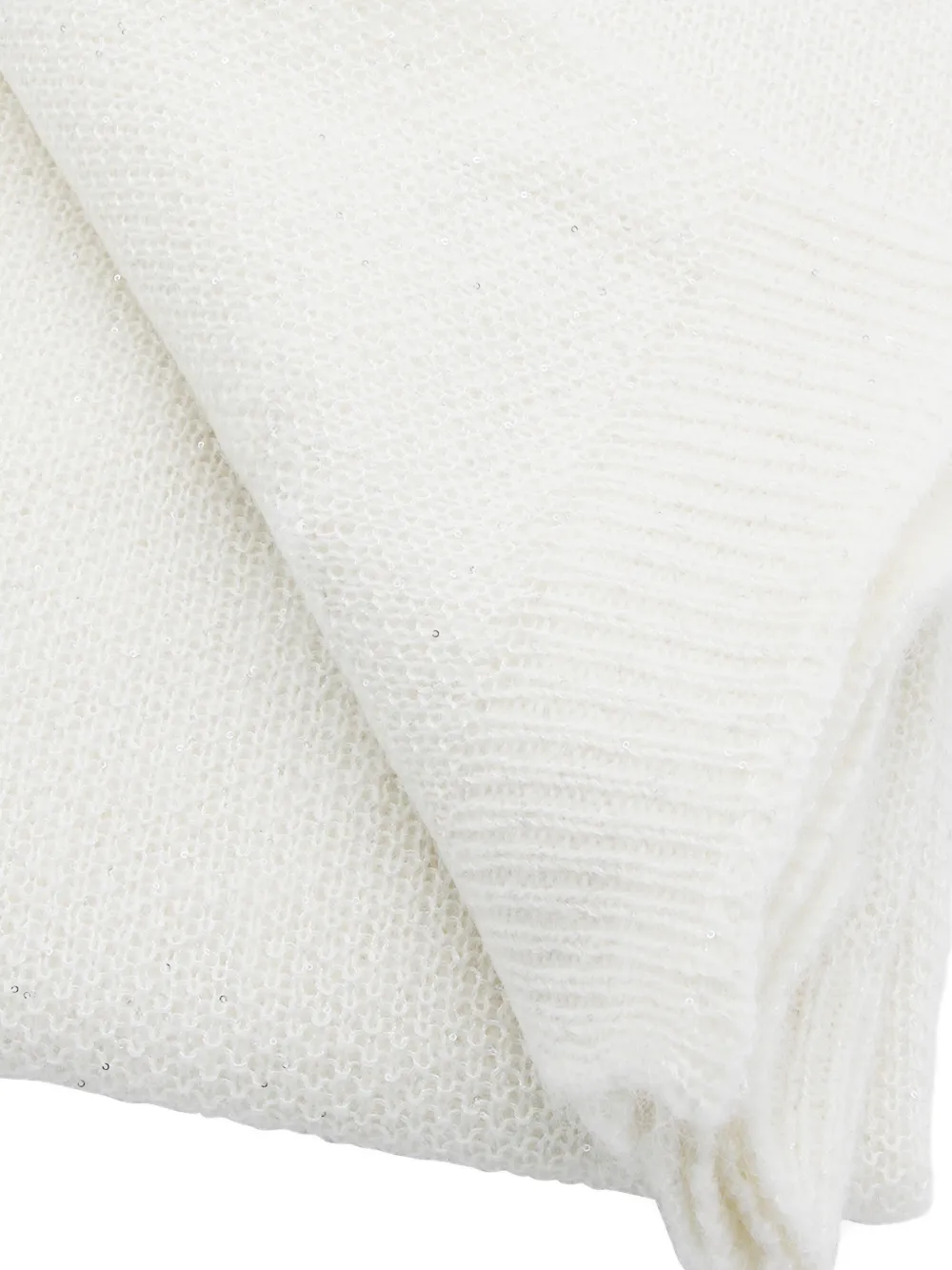 Fabiana Filippi Geribbelde sjaal - Wit