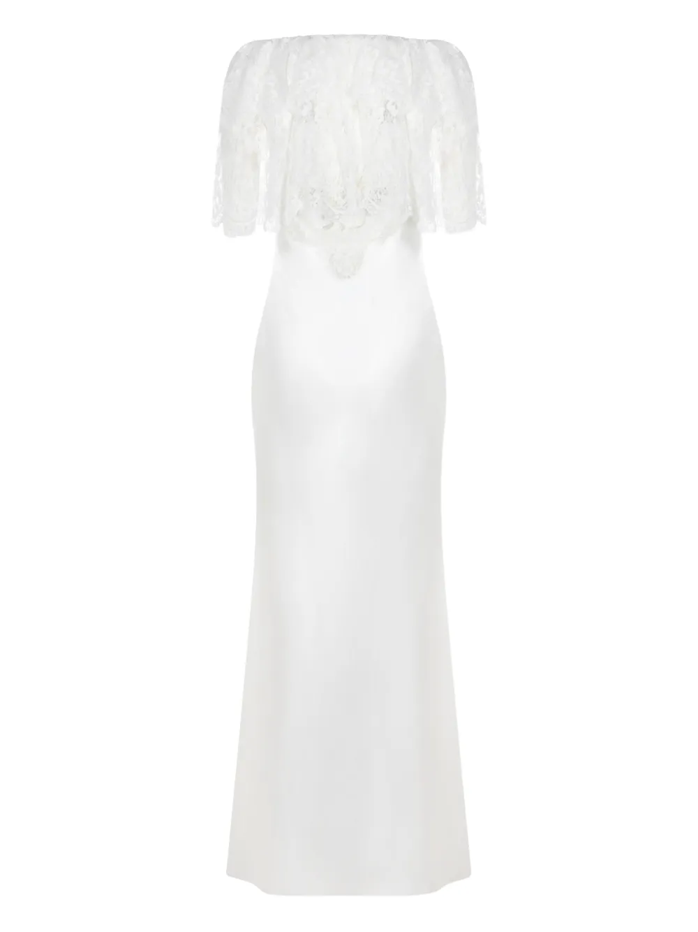 Self-Portrait Maxi-jurk met knopen - Wit