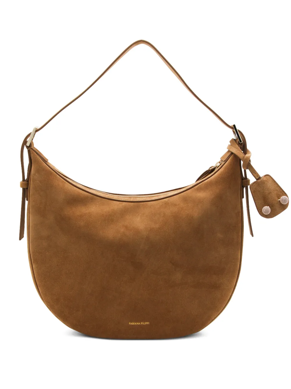 Fabiana Filippi zip-fastening shoulder bag - Brown