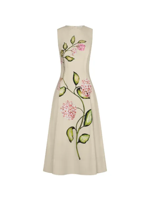 Oscar de la Renta vestido largo Porcelain Flower
