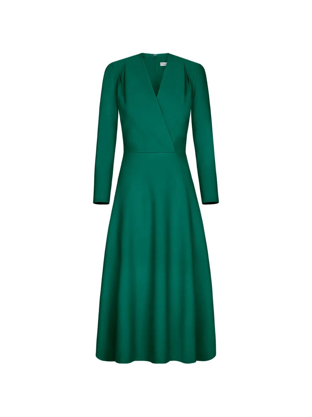 Oscar de la Renta wool-blend long-sleeve dress - Verde
