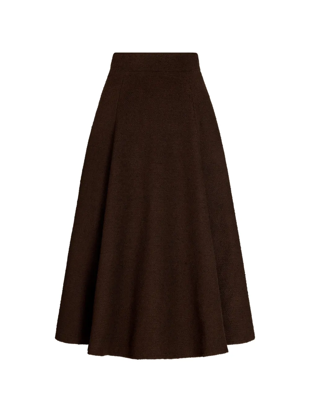 Oscar de la Renta wool tweed pleated skirt - Marrone