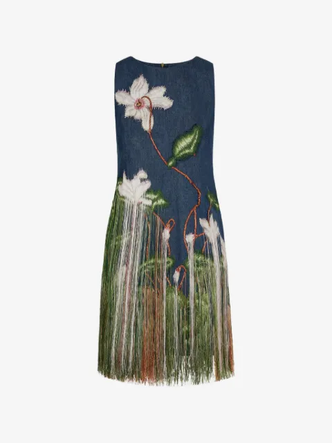 Oscar de la Renta fringe-detail mini dress