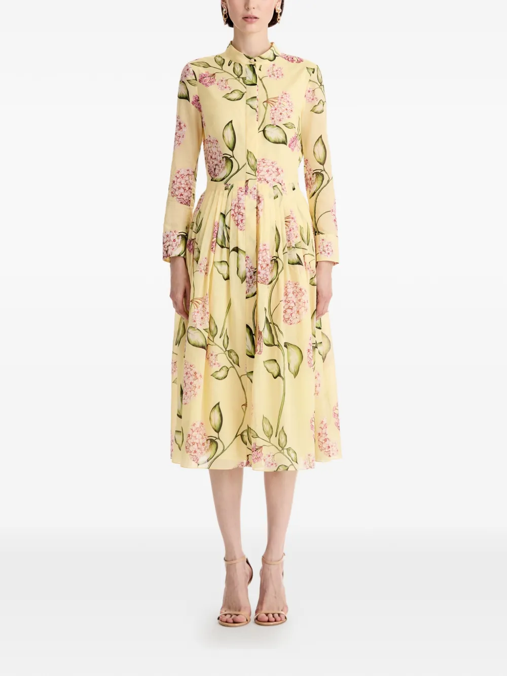 Flower Cotton Poplin Maxi Dress