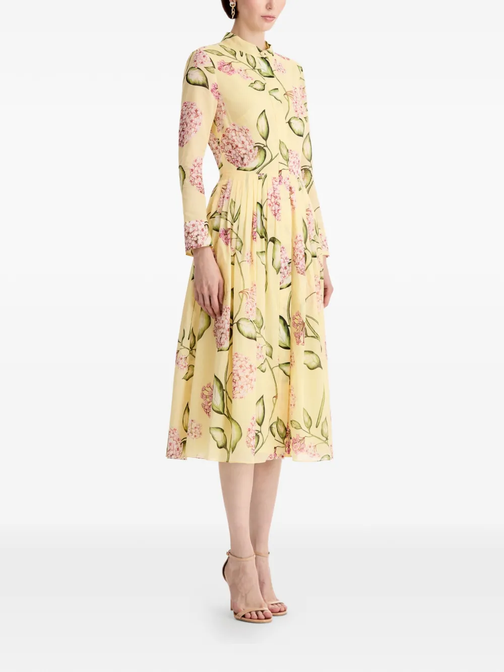 Flower Cotton Poplin Maxi Dress