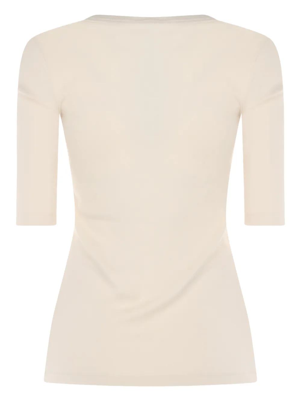 Fabiana Filippi T-shirt met diepe ronde hals Beige