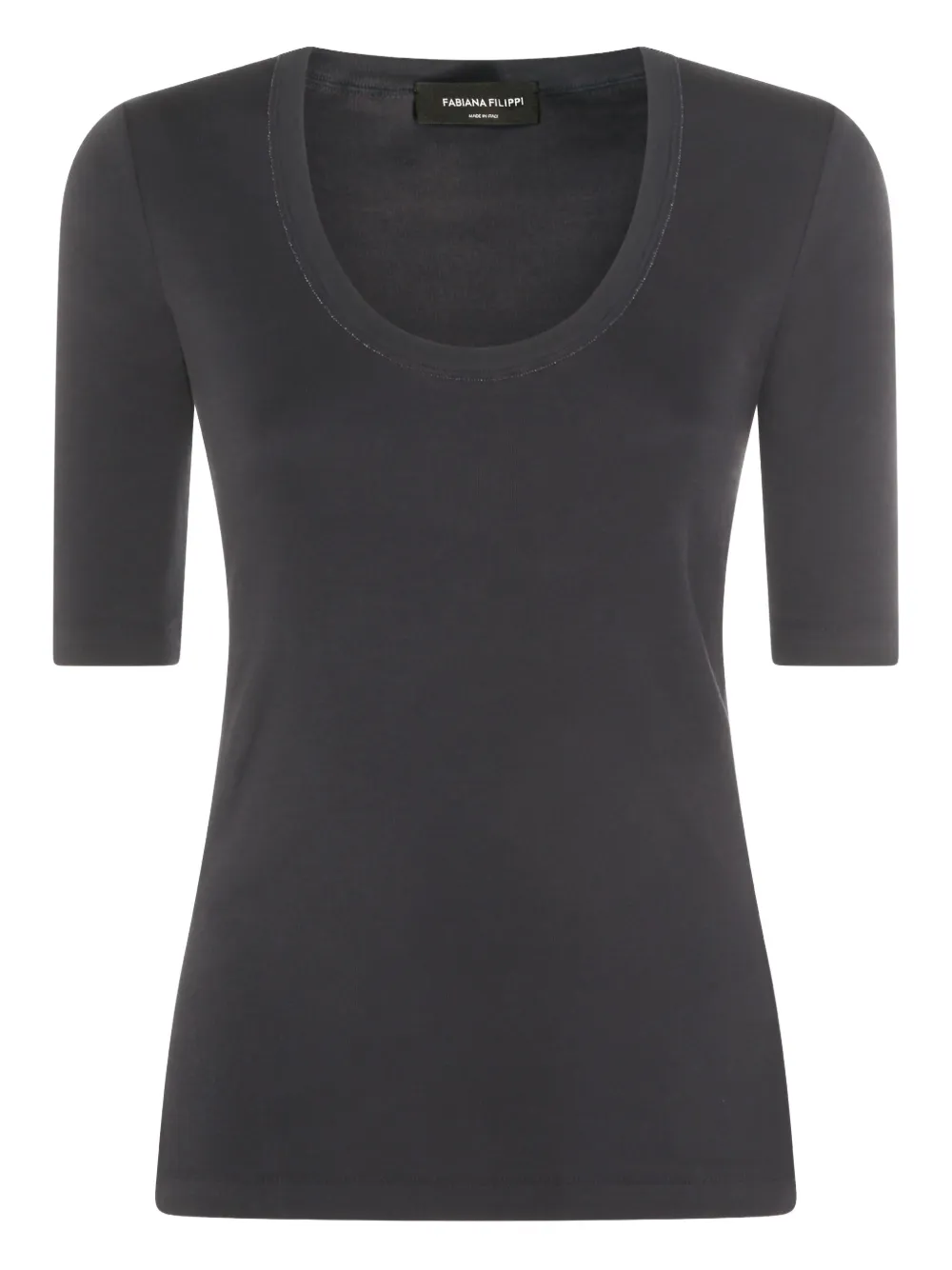Fabiana Filippi scoop-neck top - Blu