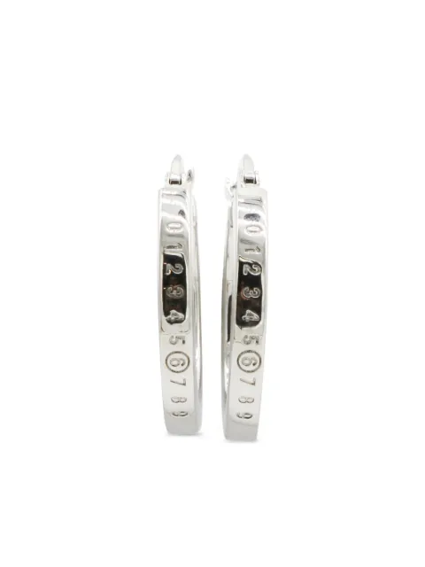 MM6 Maison Margiela Numeric-logo hoop earrings