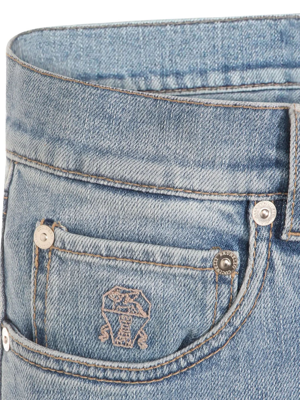  Brunello Cucinelli Logo-patch Jeans - Blue 
