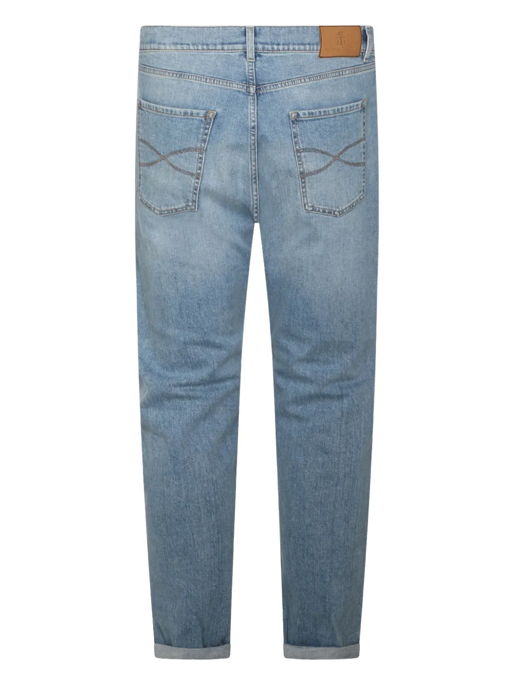 Brunello Cucinelli Jeans met logopatch - Blauw
