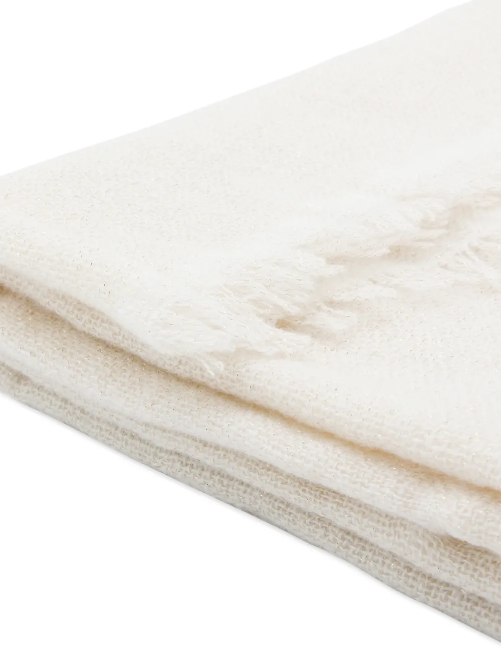 Fabiana Filippi Sjaal met franje - Beige