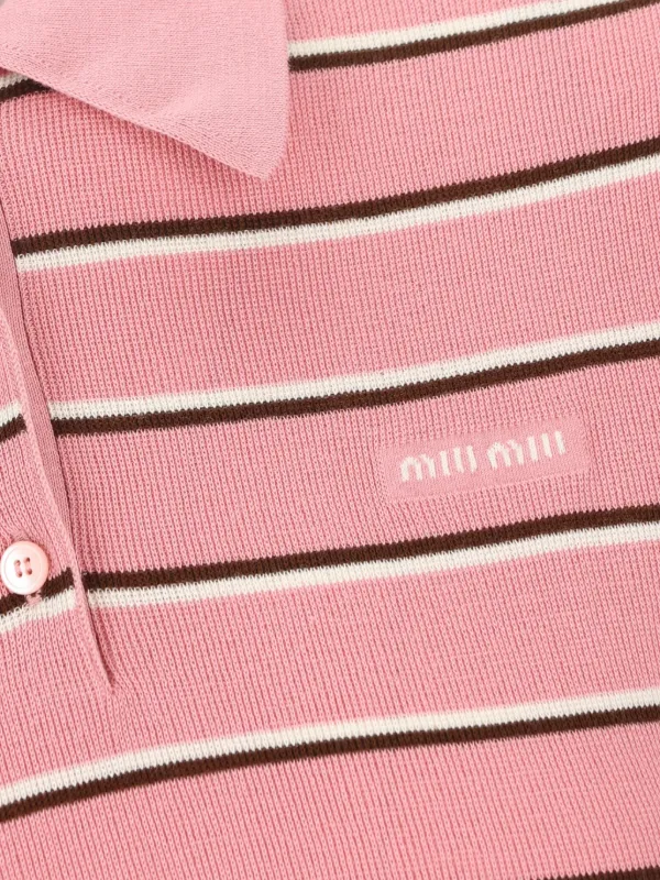 Miu Miu short-sleeve Polo Shirt | Pink | FARFETCH
