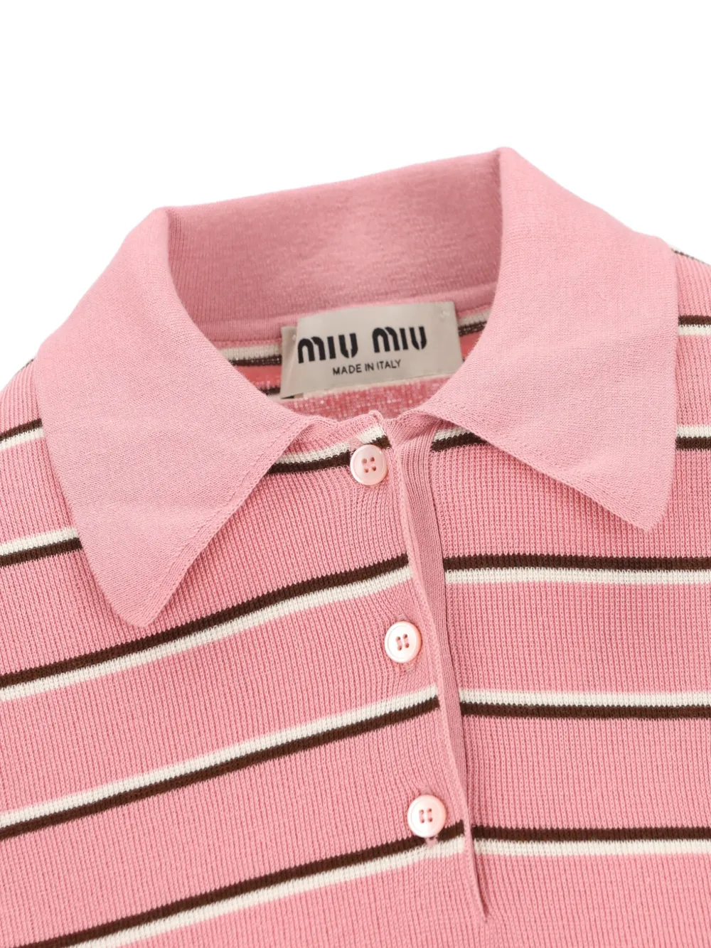 Miu Poloshirt met korte mouwen Roze