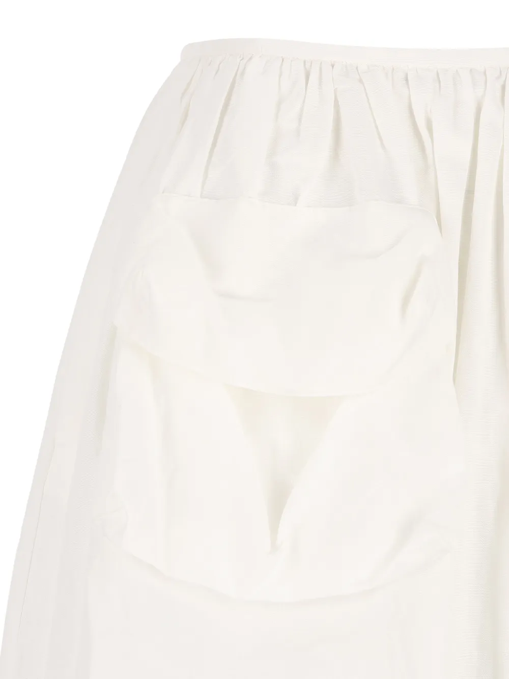  Miu Miu Flap-pocket Midi Skirt - White 