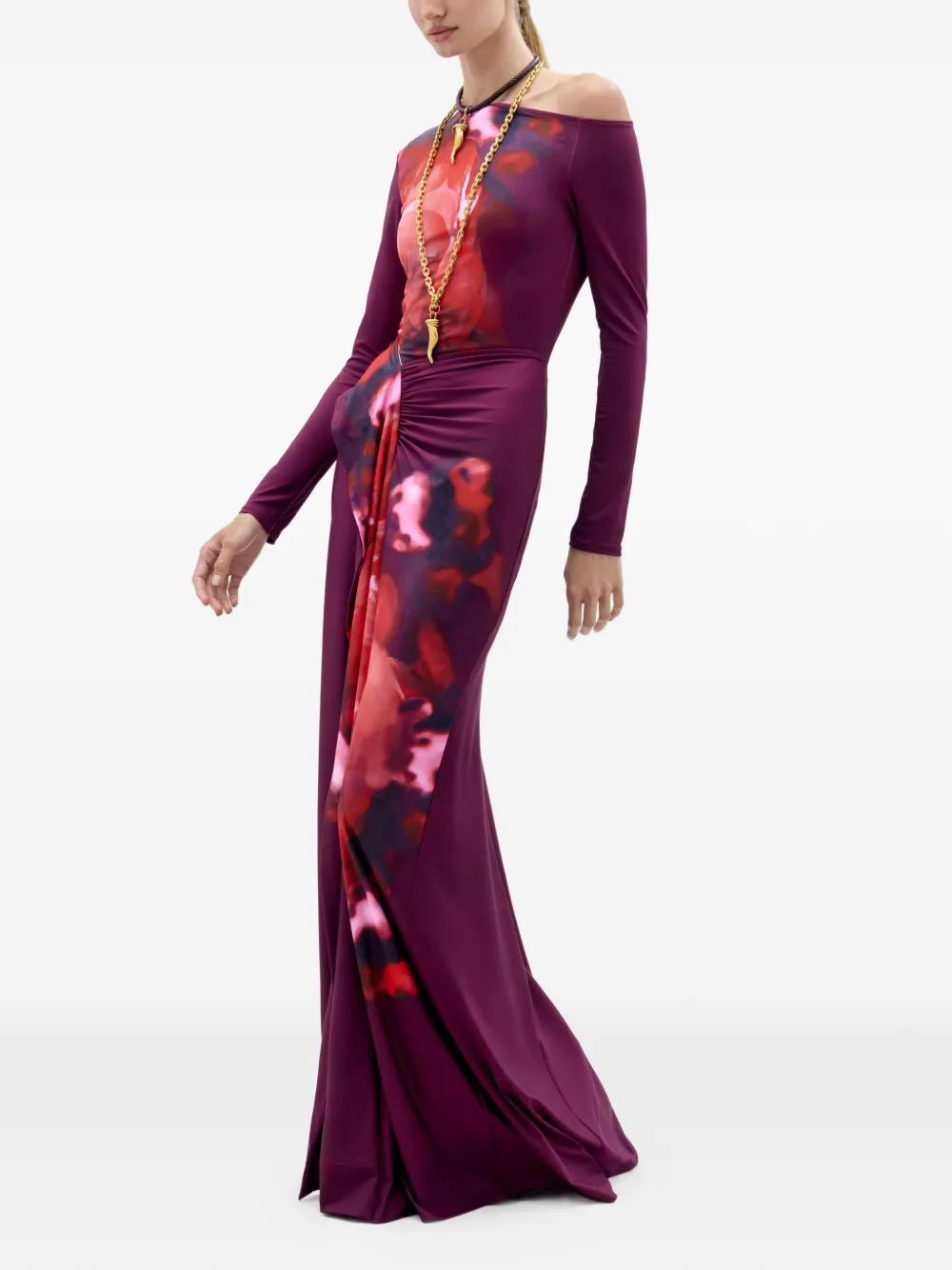 Silvia Tcherassi Melissa ruffled maxi skirt - Paars