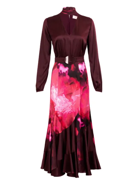 Silvia Tcherassi robe ceinturée Jailyn à fleurs
