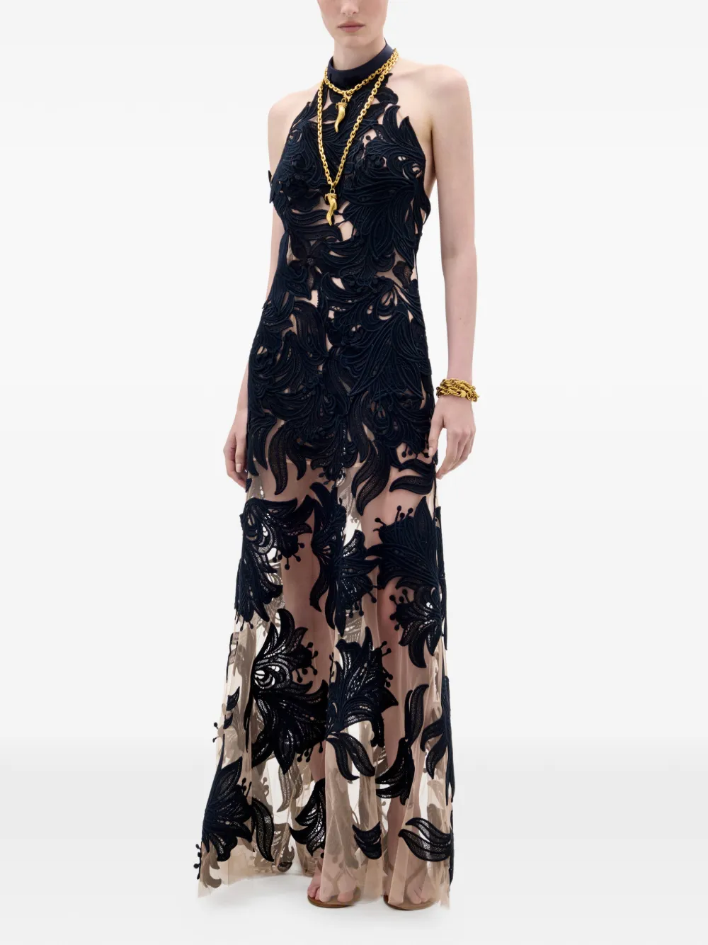 Silvia Tcherassi Mab floral maxi dress - Zwart
