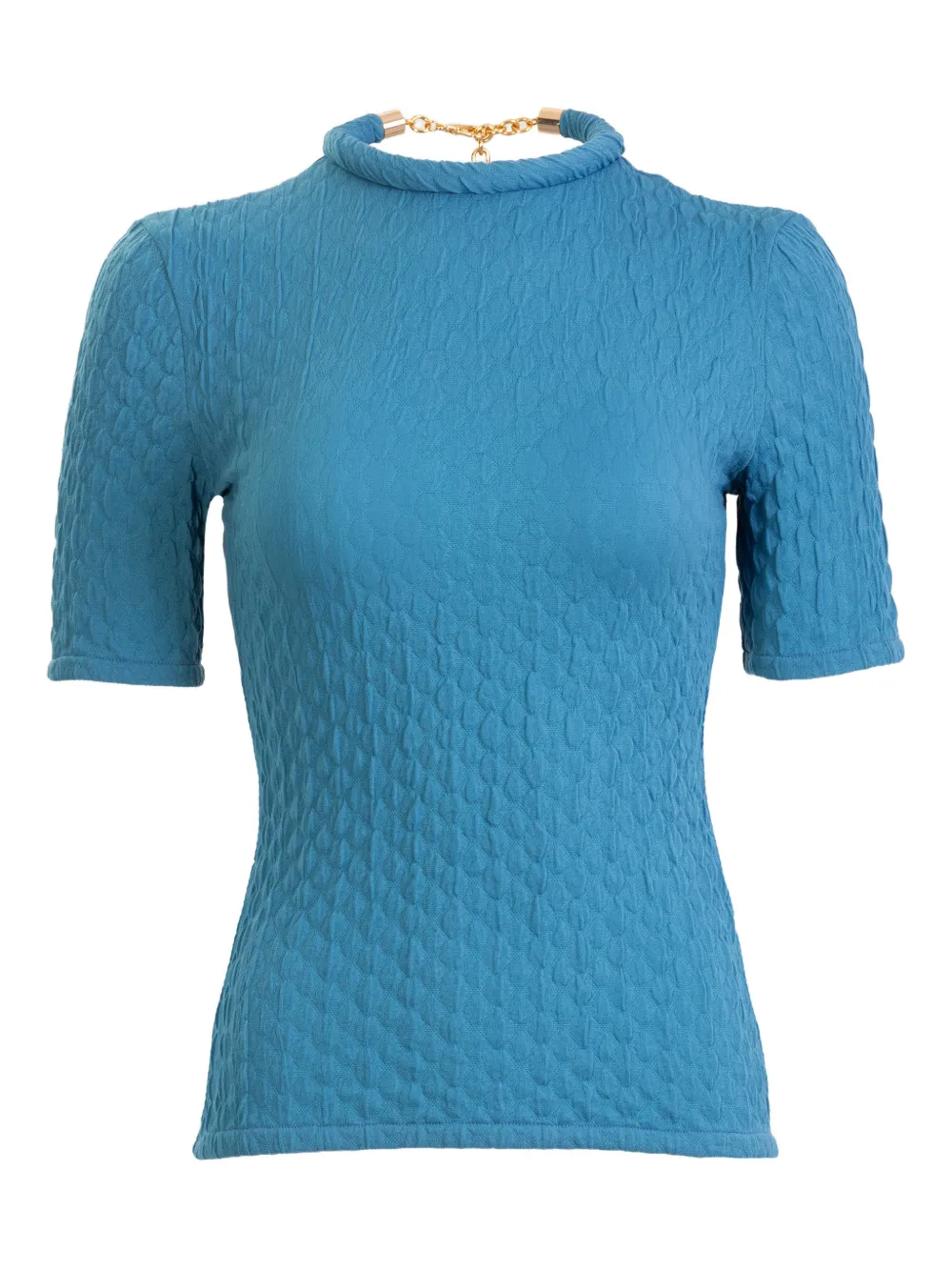 Silvia Tcherassi Venecia mock-neck T-shirt - Blu