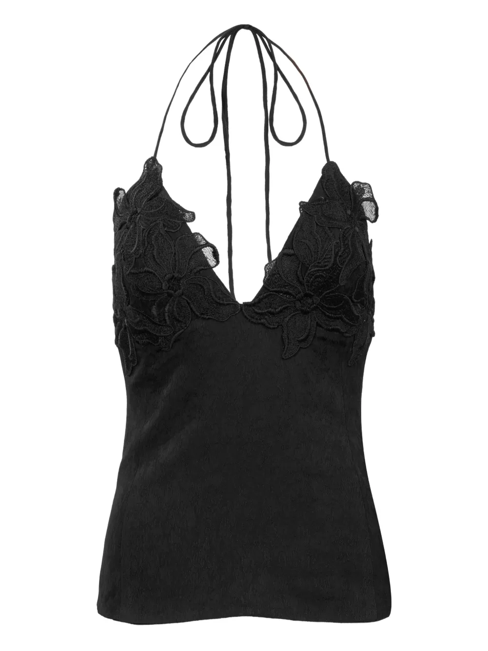 Silvia Tcherassi Diora floral lace top - Nero