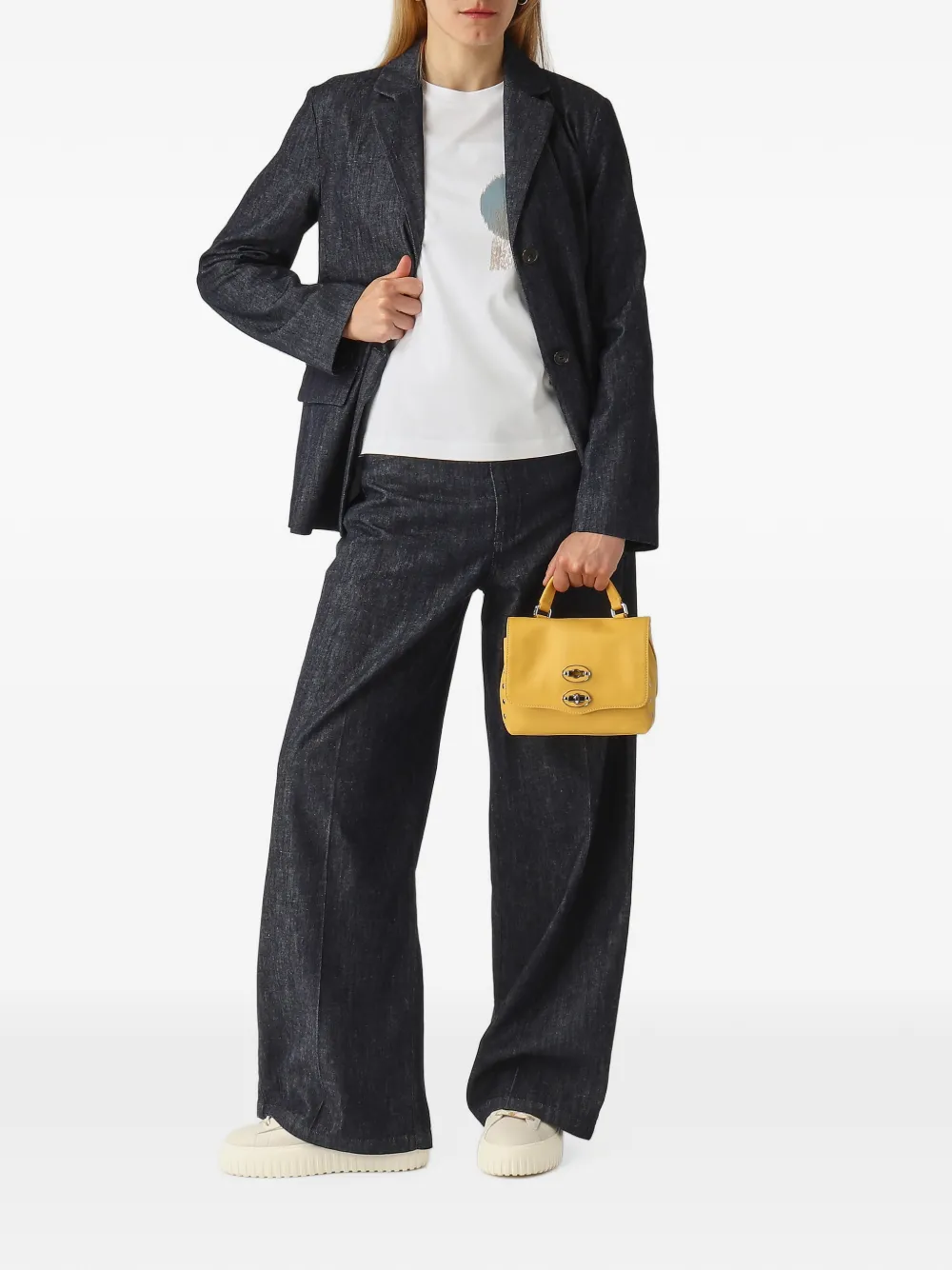 'S Max Mara Blazer met gekerfde revers en zak Blauw