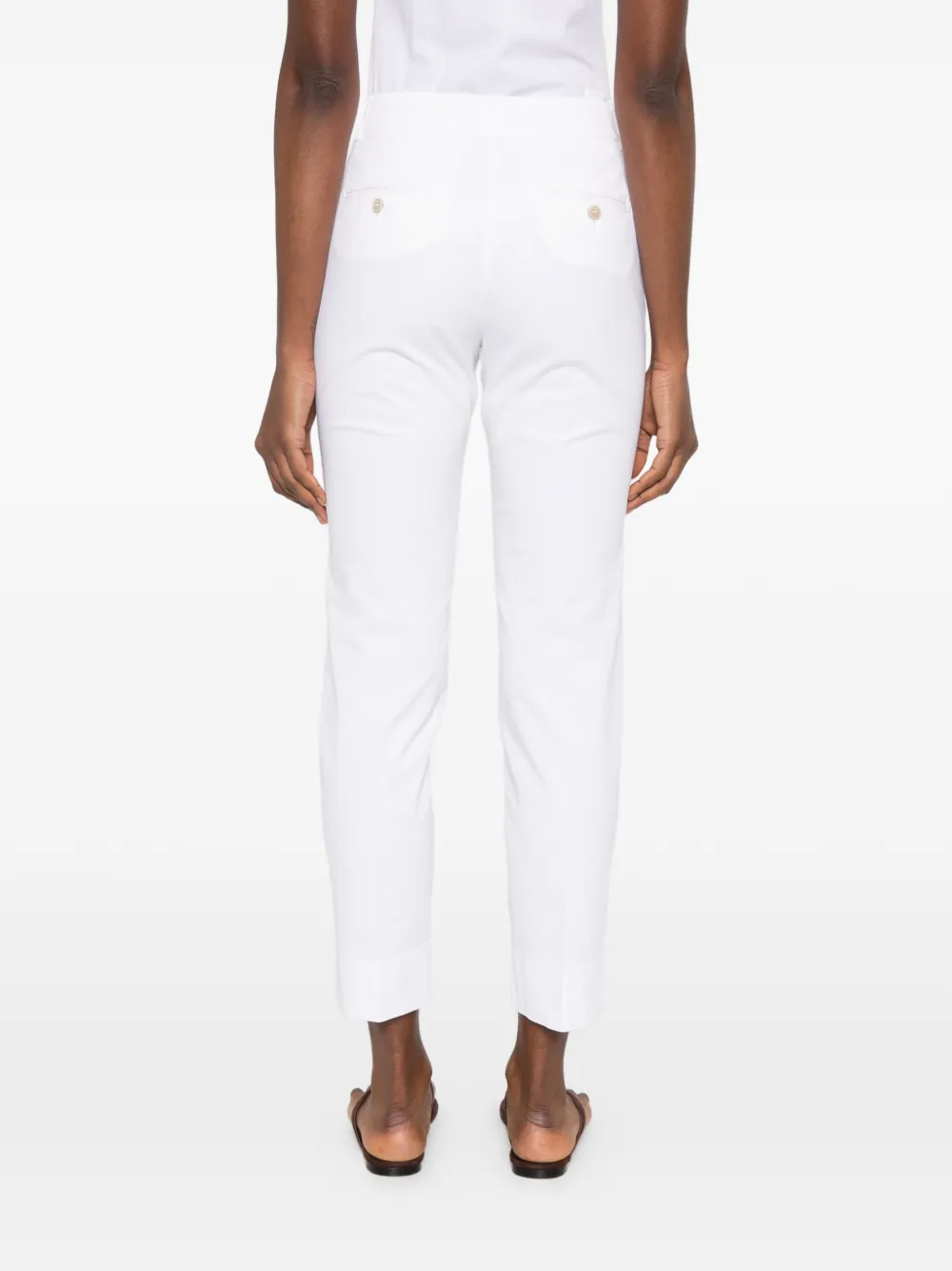 Peserico Broek met riemlussen Wit