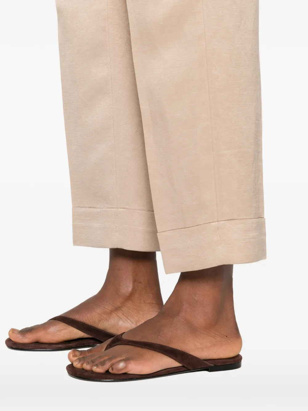 Peserico Broek met cuffs Beige