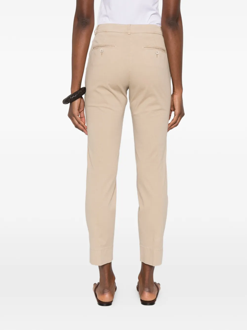 Peserico Broek met riemlussen Beige