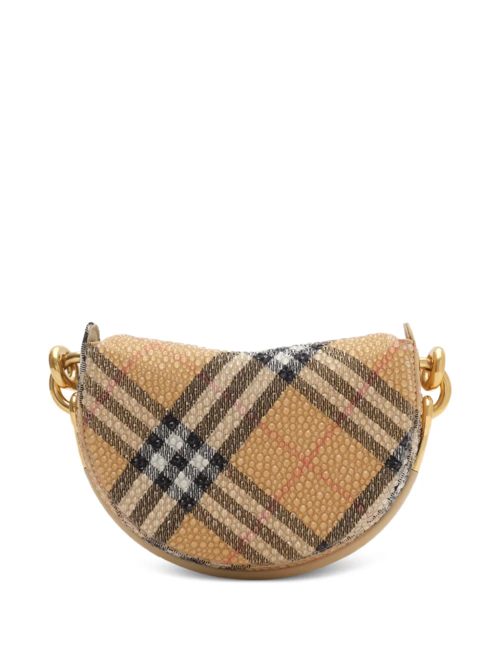 Burberry check rhinestone bridle clutch - Toni neutri