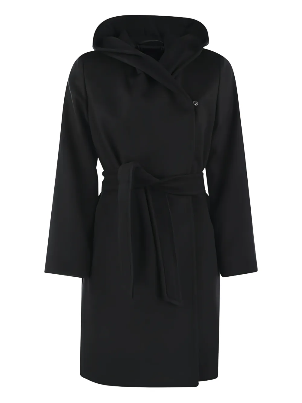 Max Mara hooded belted coat - Nero