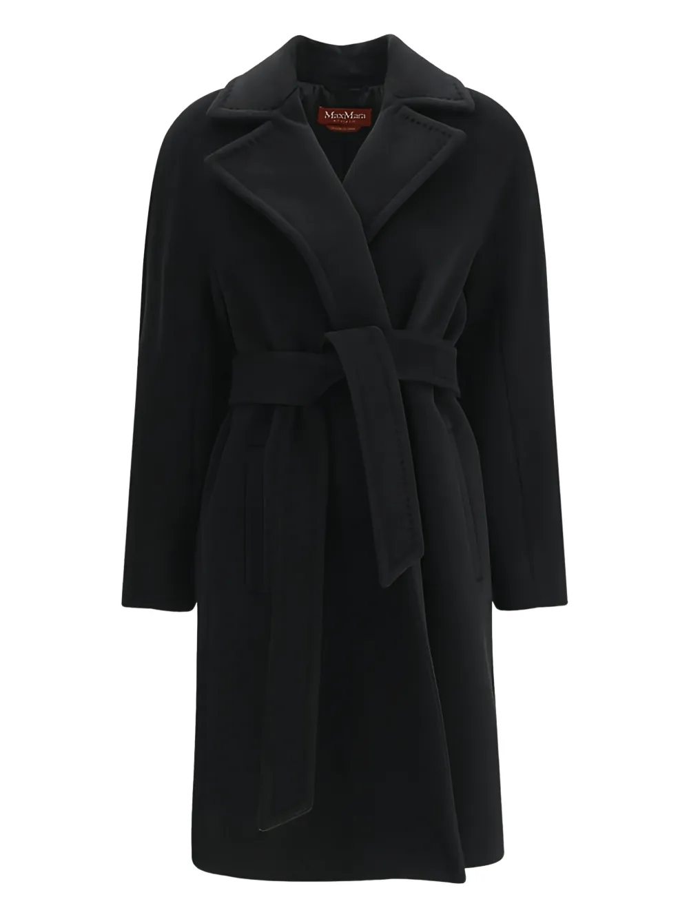 Max Mara belted wool coat - Schwarz