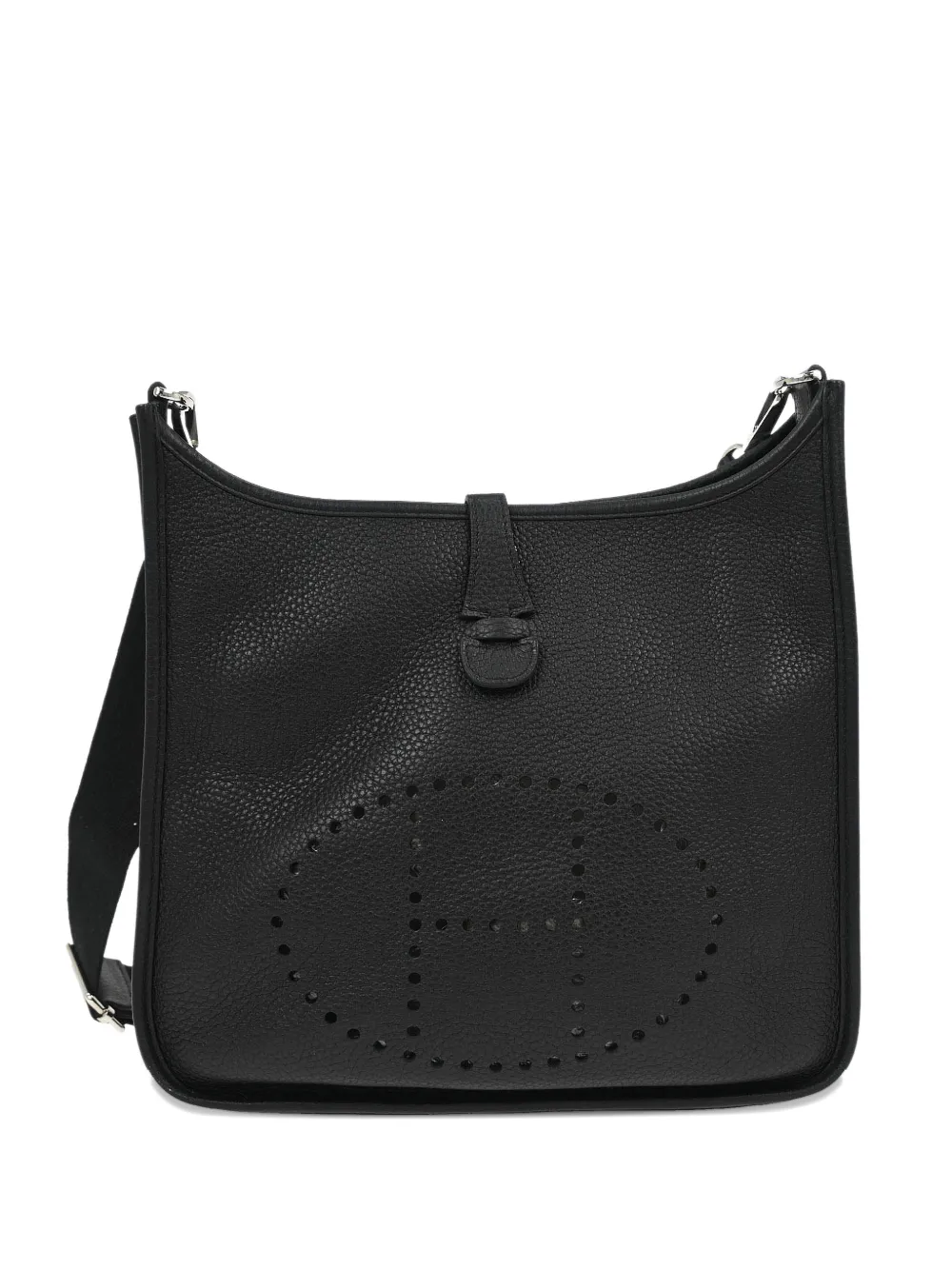 Hermès Pre-Owned 2017 perforated leather shoulder bag - Nero