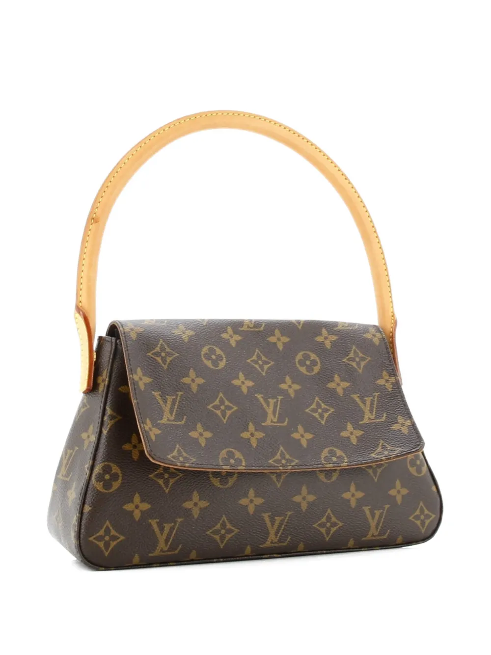 Louis Vuitton Pre-Owned Looping Handbag Monogram Canvas Mini satchel - Braun