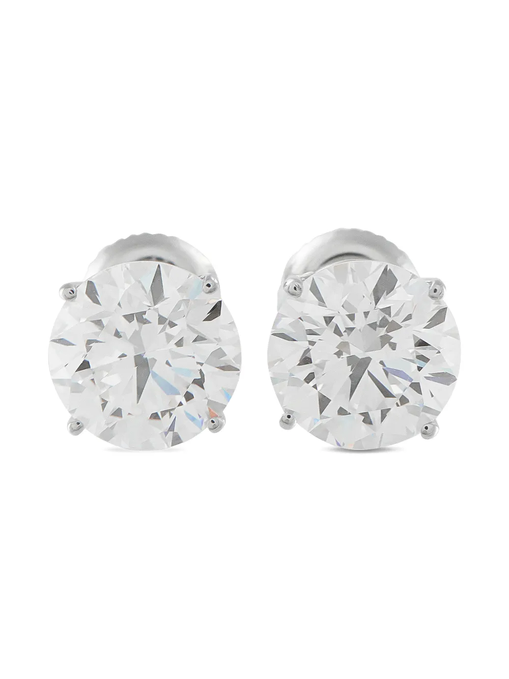 LB Exclusive round-cut diamond stud earrings - Argento