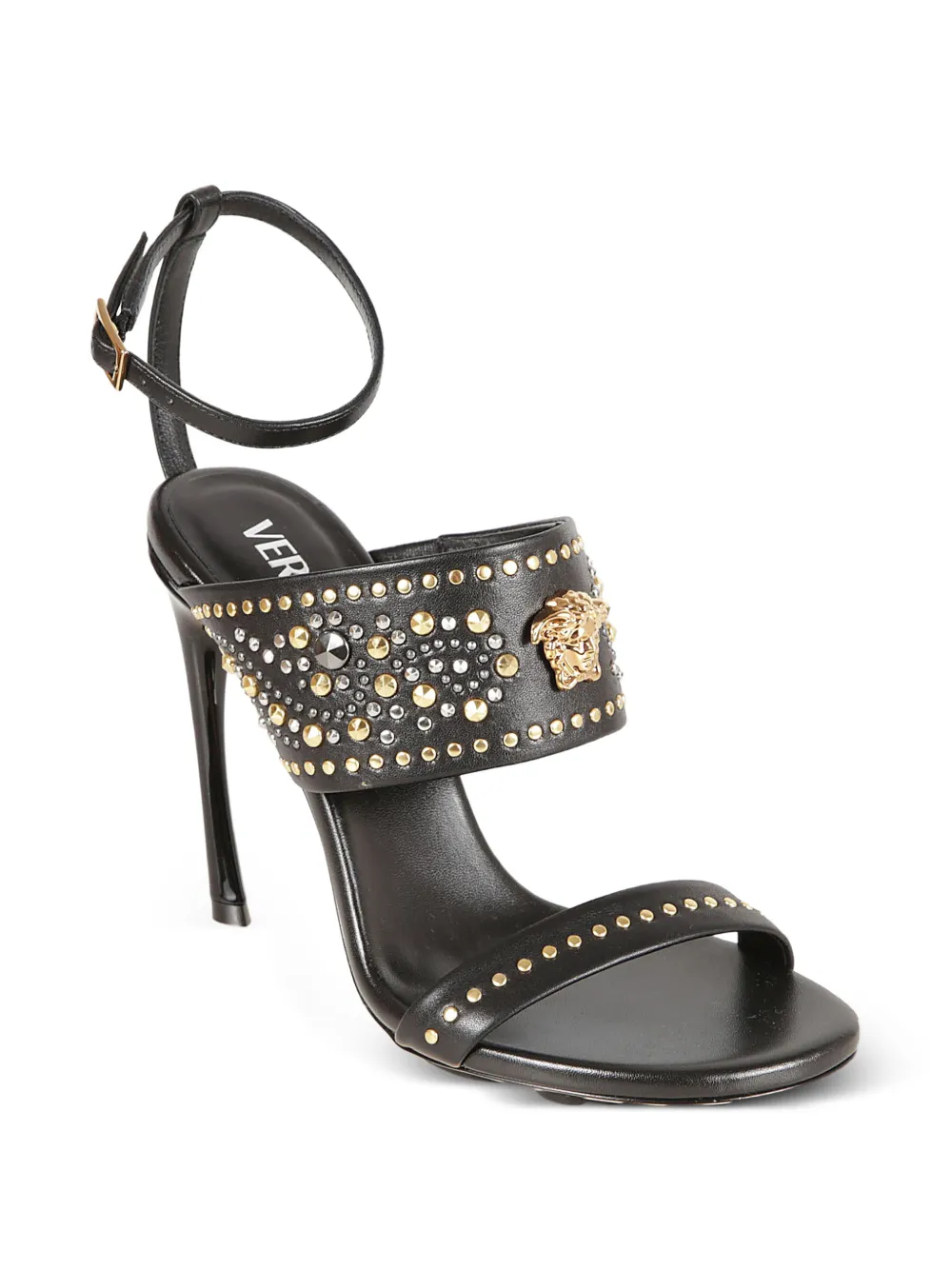 Versace Medusa sandalen met hak Zwart