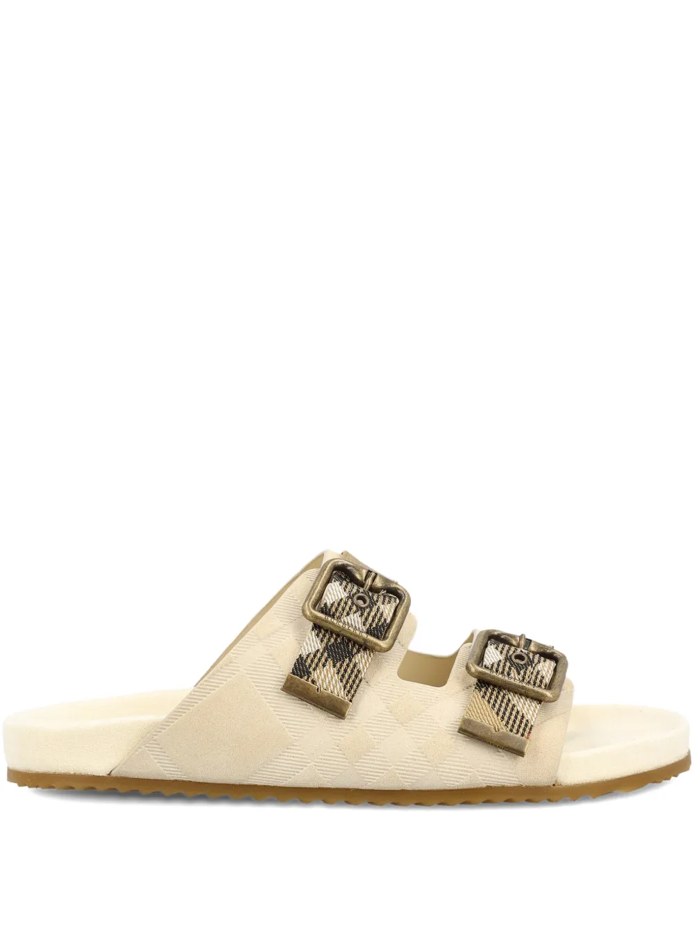 Burberry Geruite sandalen met gesp Beige