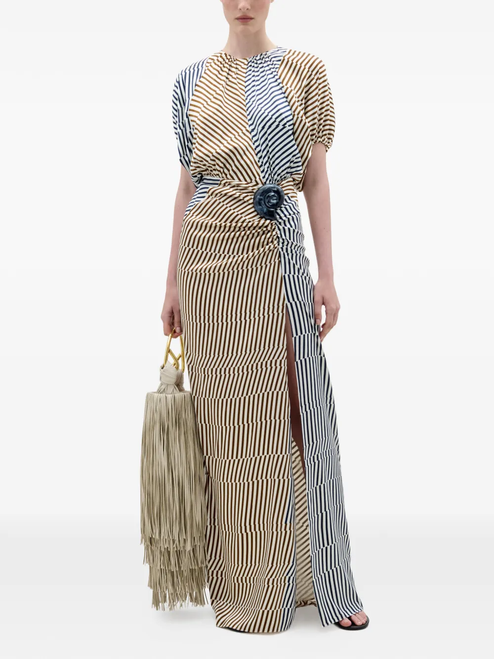Silvia Tcherassi Kala striped maxi dress - Bruin