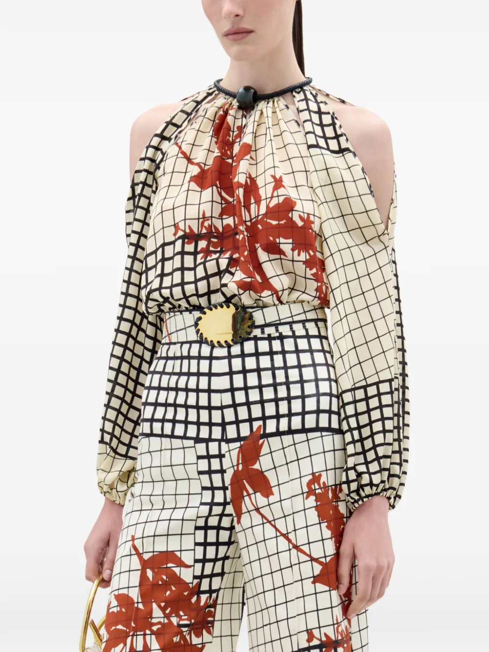 Silvia Tcherassi Elke floral blouse - Beige